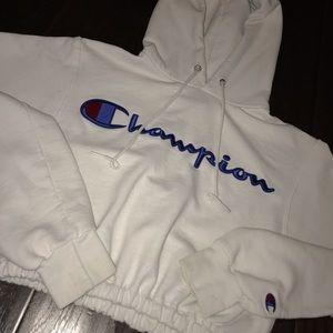 Cropped cinched hoodie Clearance